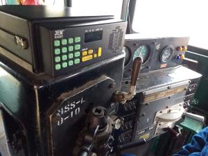 Control Stand in Cab of Diesel-Electric Switcher-Note JEM Radio
